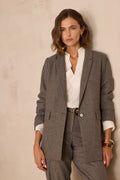 Nélia Striped Jacket - Light Taupe
