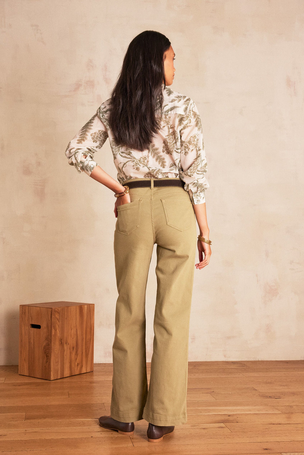 Pantalon Lisa Large Surteint - Amande