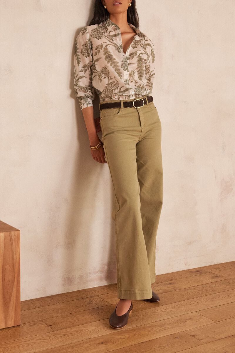 Pantalon Lisa Large Surteint - Amande