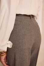 Ferguson Striped Trousers - Light Taupe