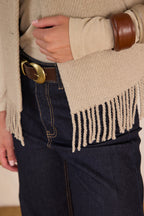 Gilet Paige Franges - Taupe Clair