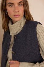 Paige Fringed Cardigan - Mouse Grey