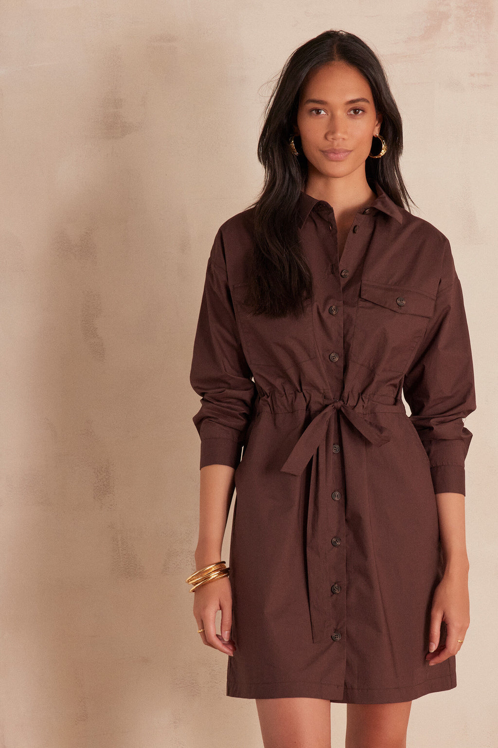 Rosalie Fluid Dress - Chocolate