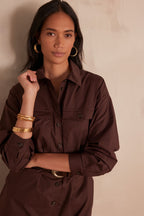 Rosalie Fluid Dress - Chocolate