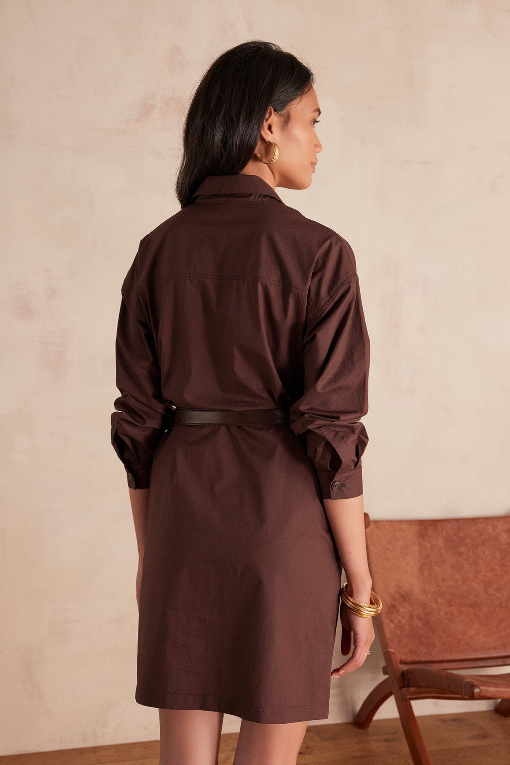 Rosalie Fluid Dress - Chocolate