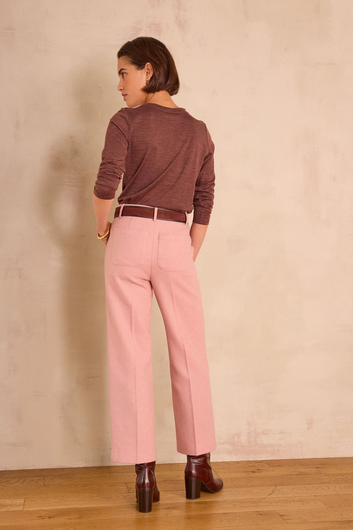 Pantalon Mélina Uni - Rose Givré