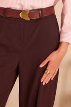 Pantalon Layla Uni - Aubergine