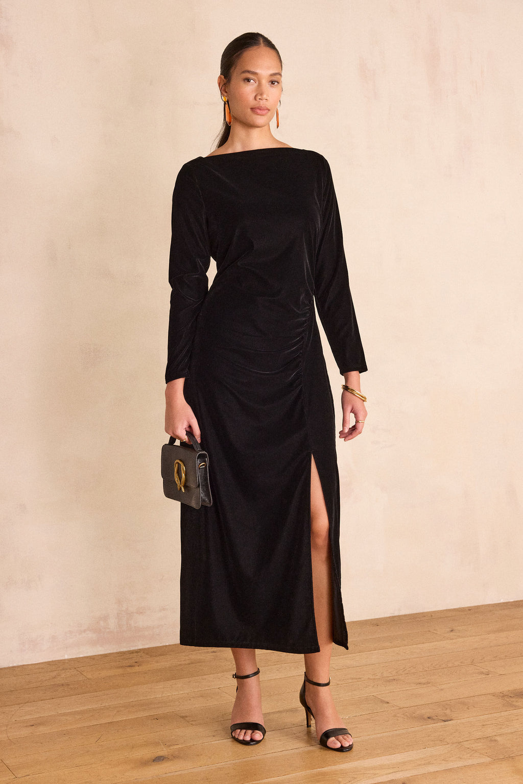 Rafaela Structured Velvet - Black