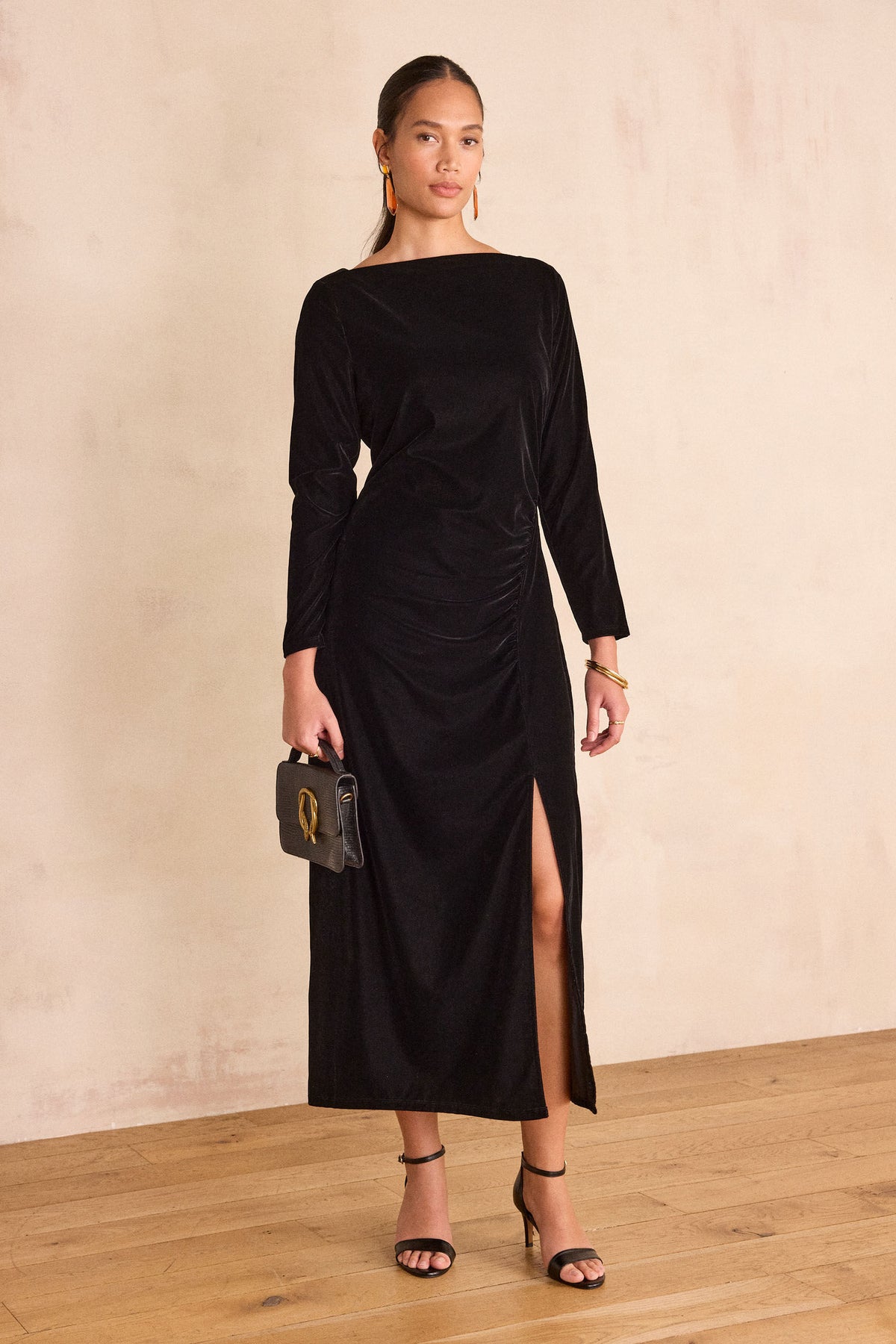 Rafaela Structured Velvet - Black