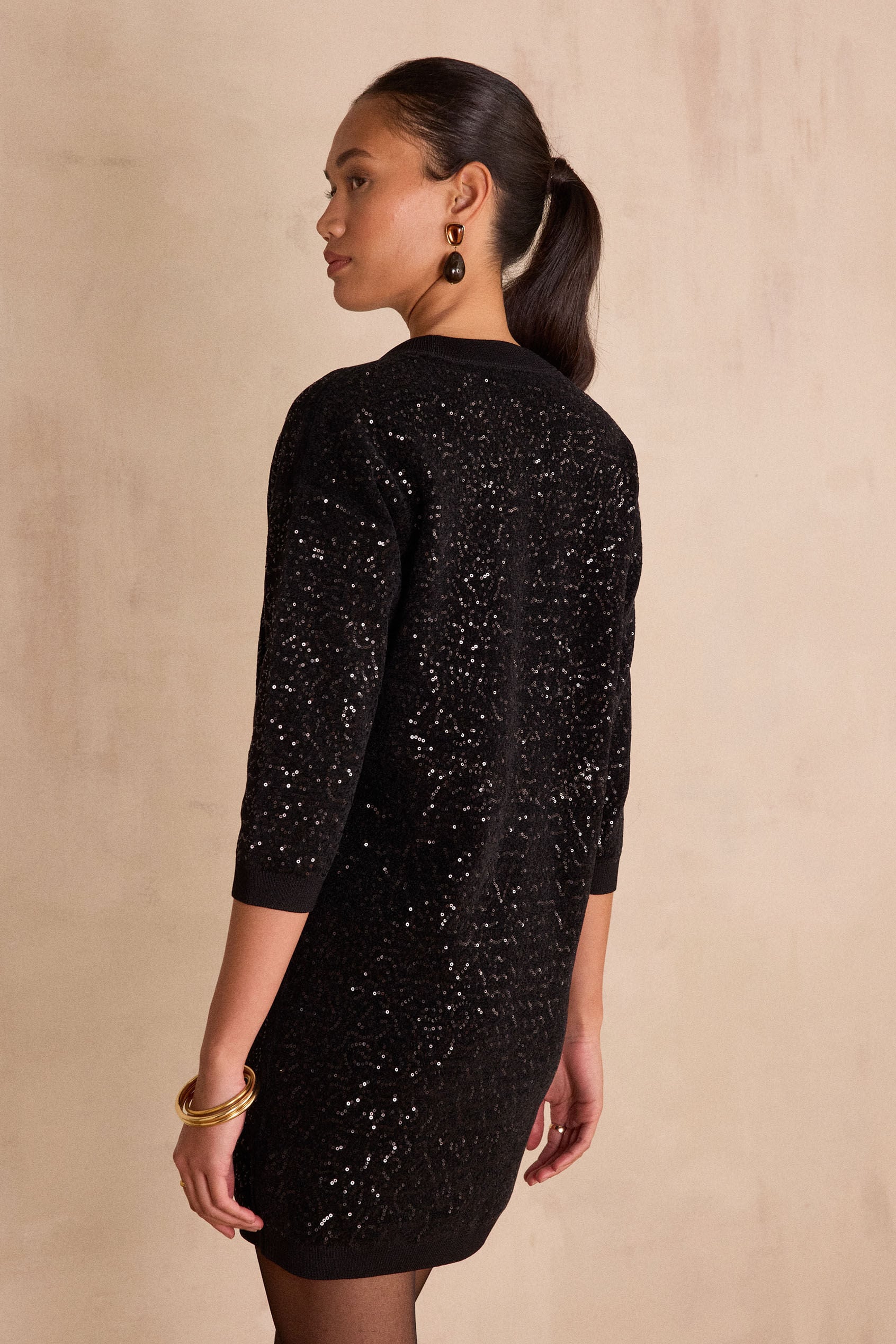 Robe Maille Réveillon - Noir