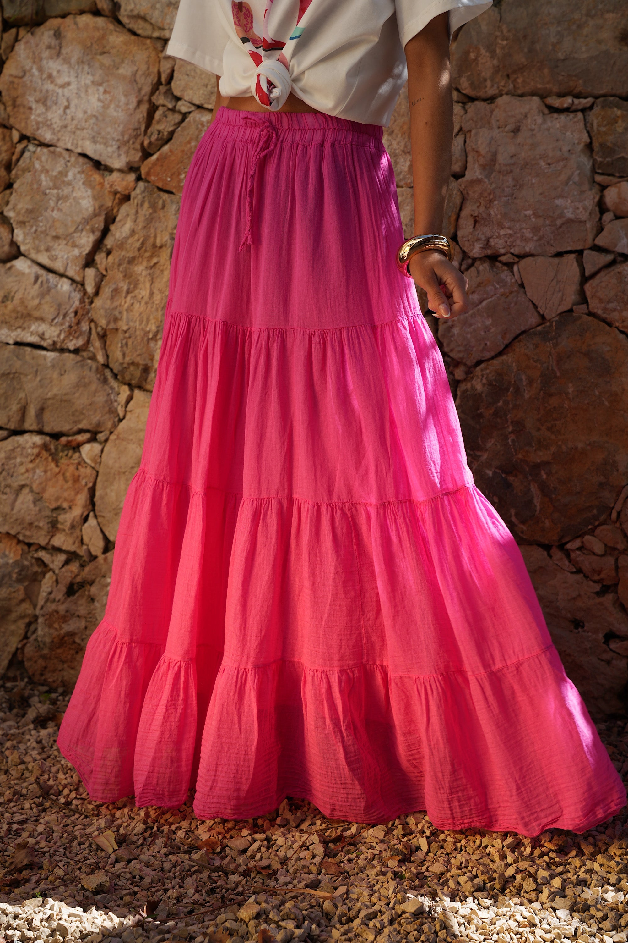 Jupe Longue Chloé - Rose