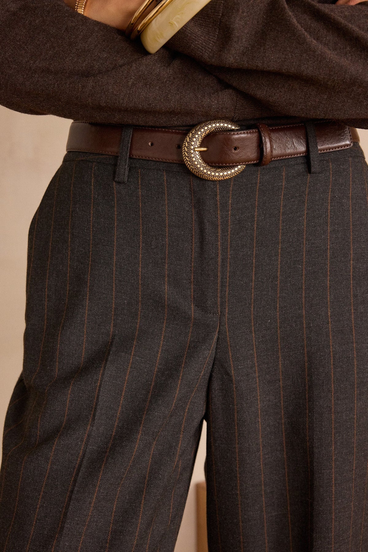 Ferguson Striped Trousers - Anthracite