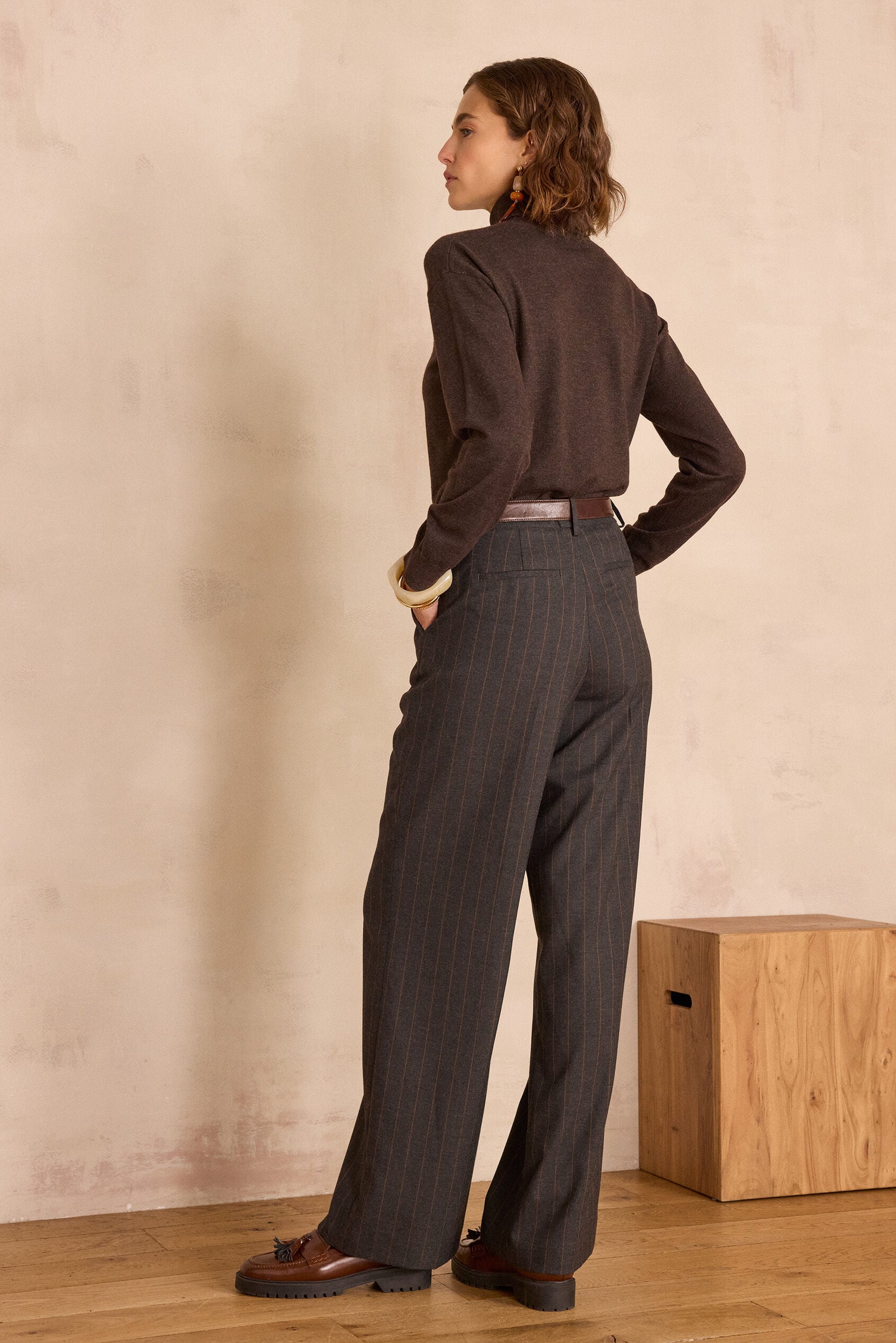 Ferguson Striped Trousers - Anthracite