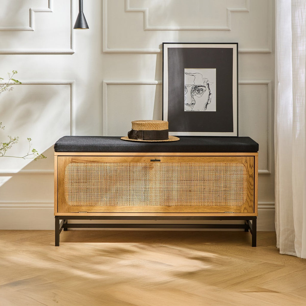 Jaya - Banc Avec Rangements - Rotin