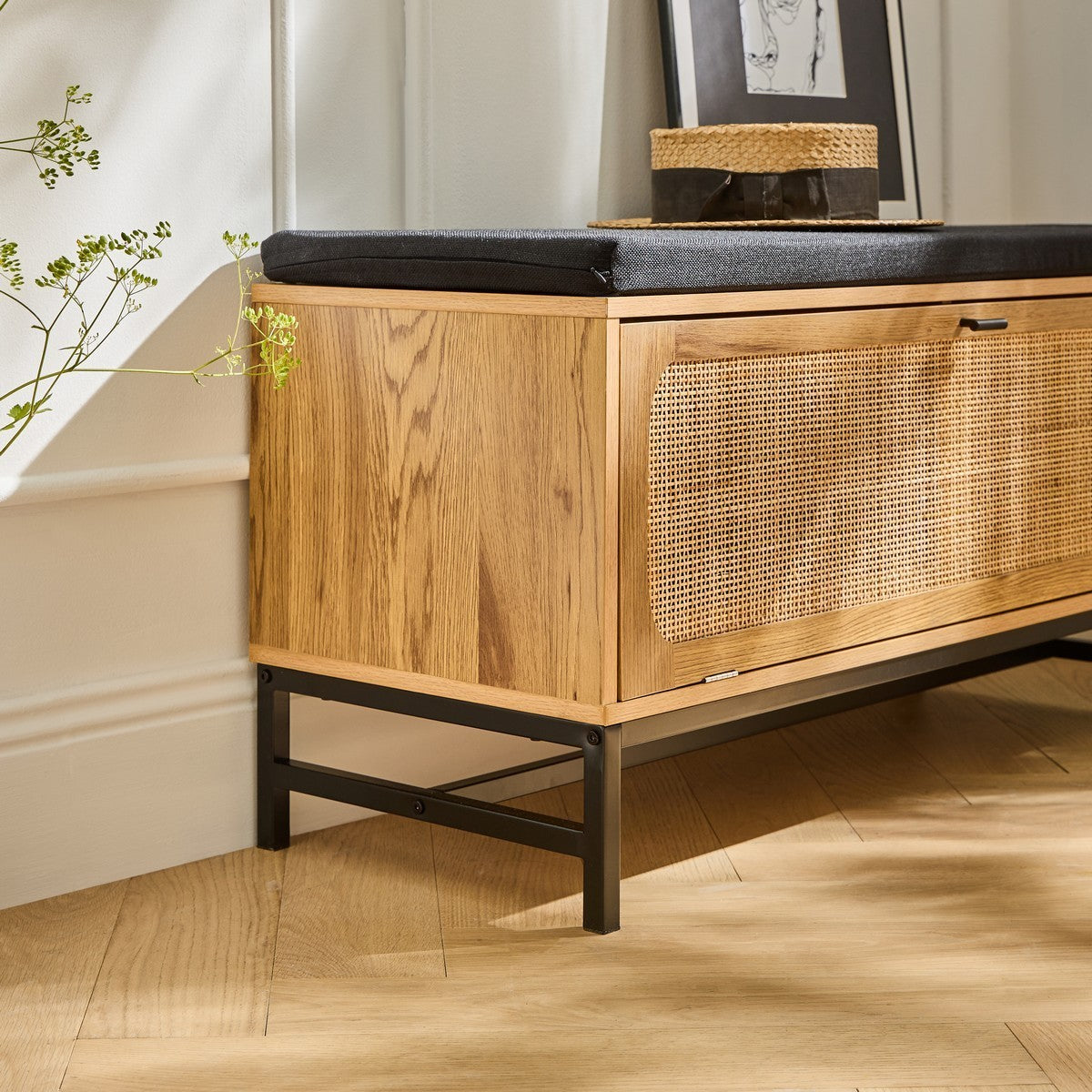 Jaya - Banc Avec Rangements - Rotin