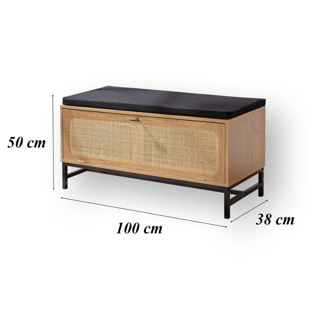 Jaya - Banc Avec Rangements - Rotin