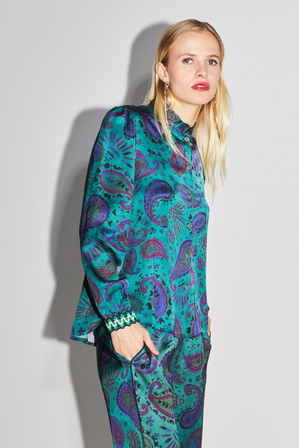 Le Pantalon Aurora Magic Paisley Green