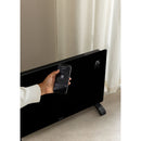 Warm Crystal 2000W - Convector Eléctrico de Vidrio Wifi - Negro