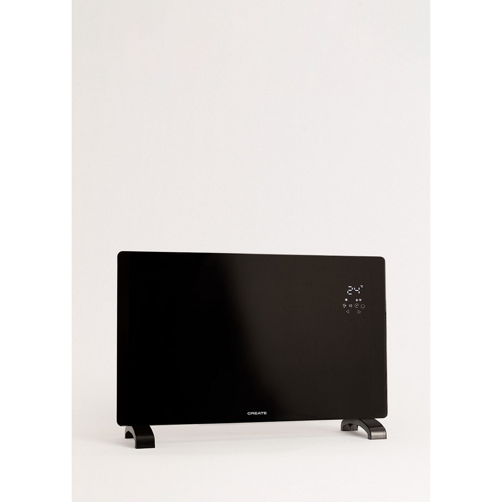 Warm Crystal 2000W - Convecteur Électrique En Verre Wifi - Noir