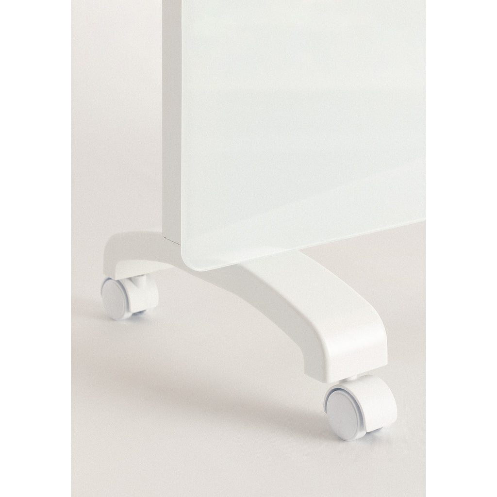 Warm Crystal 2000W - Convecteur Électrique En Verre Wifi Avec Roulettes - Blanc