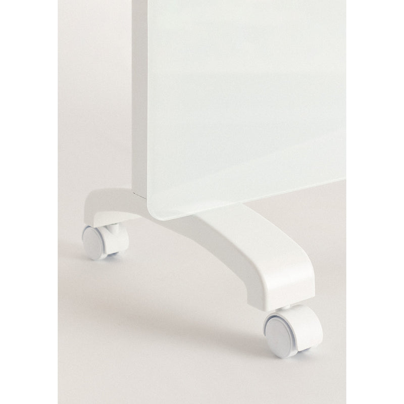 Warm Crystal 2000W - Convector Eléctrico de Vidrio Wifi con Ruedas - Blanco