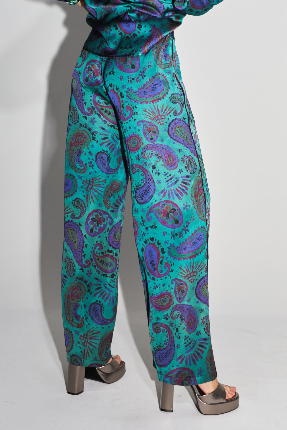 Le Pantalon Aurora Magic Paisley Green