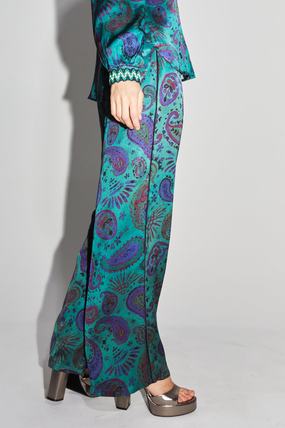 Le Pantalon Aurora Magic Paisley Green