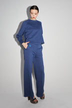 Le Sweatshirt Sofia Jersey Lurex Bleu