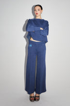 Le Sweatshirt Sofia Jersey Lurex Bleu