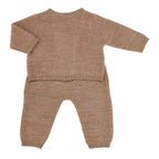 Ensemble Aimé Tricot Beige Chiné 100% Laine - Bébé