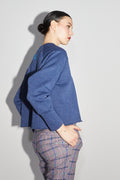 Le Sweatshirt Sofia Jersey Lurex Bleu