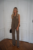 Jany Khaki - Sleeveless Jacket