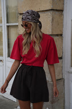 T-Shirt Sfiancata Albane - Rosso