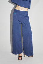 Le Pantalon Neil En Jersey Lurex Bleu