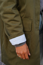Constance Khaki Mid-Length Jacket