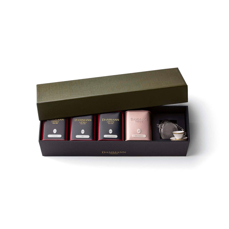 Coffret De 4 Mini Boîtes Jardin Exotique + Infuseur