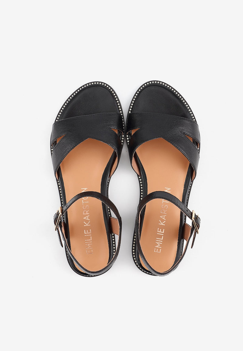 Sandalias planas Bella - Negro