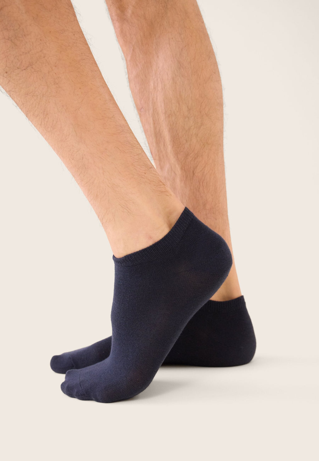 Pack of 3 Cotton Trainer Socks - Black Navy Steel