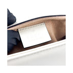 Sac À Main Gucci Gg Marmont Top Handle Flap Small Cuir - Blanc