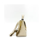 Sac À Main Gucci Gg Marmont Top Handle Flap Small Cuir - Blanc