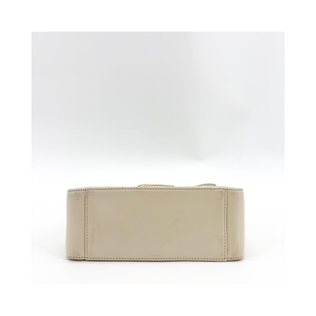 Sac À Main Gucci Gg Marmont Top Handle Flap Small Cuir - Blanc