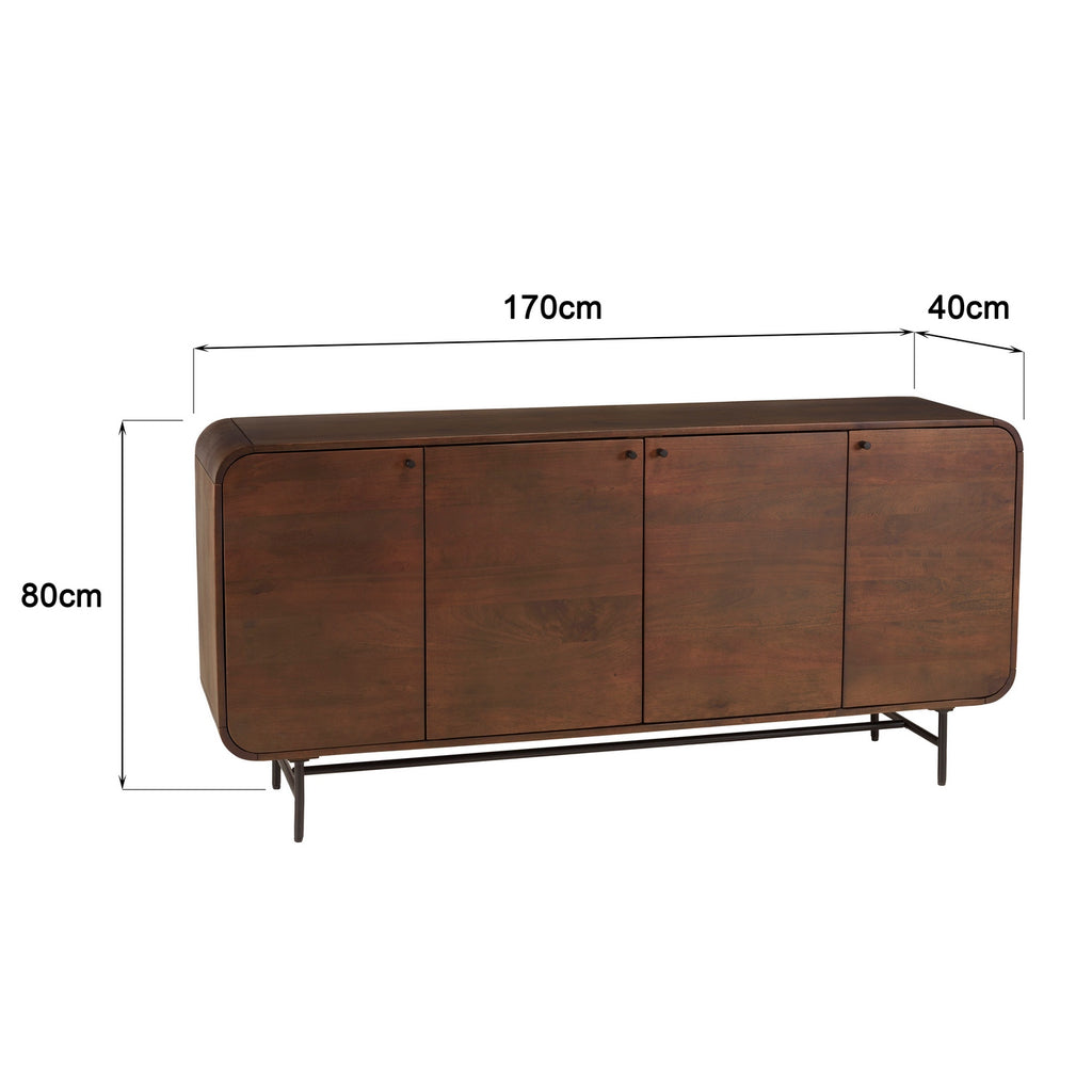 Alix - Sideboard - Dark Brown/Black