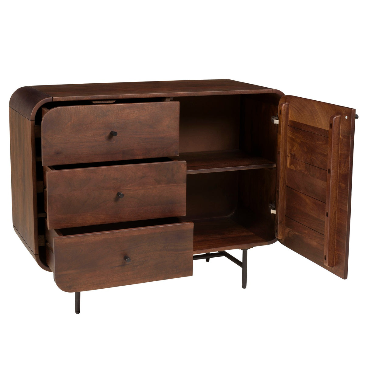 Alix - Sideboard - Dark Brown/Black