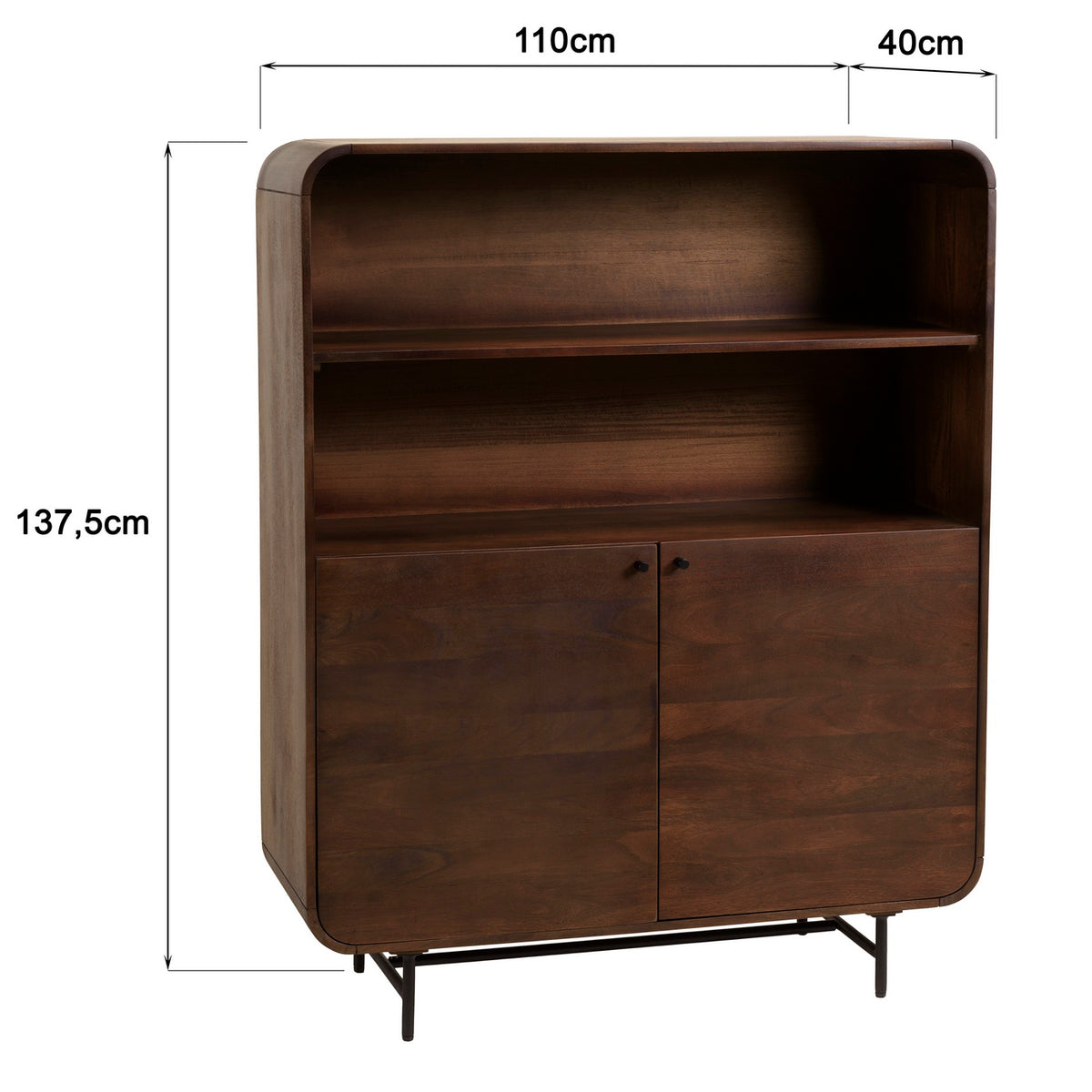 Alix - Sideboard - Dark Brown/Black