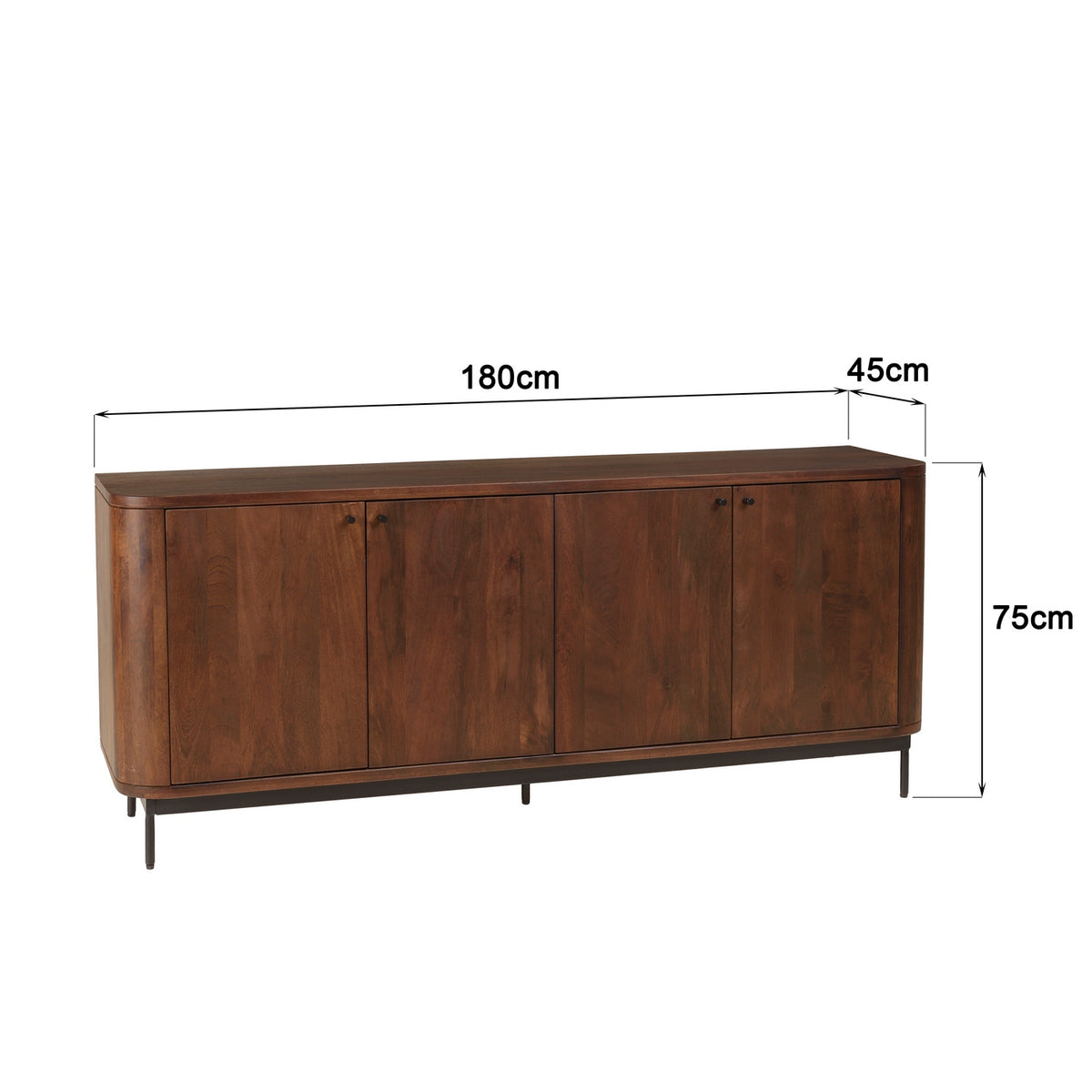 Alix - Sideboard - Dark Brown/Black