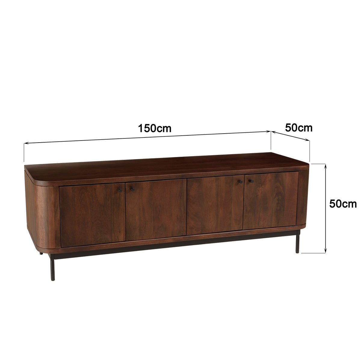 Alix - TV Unit - Dark Brown/Black