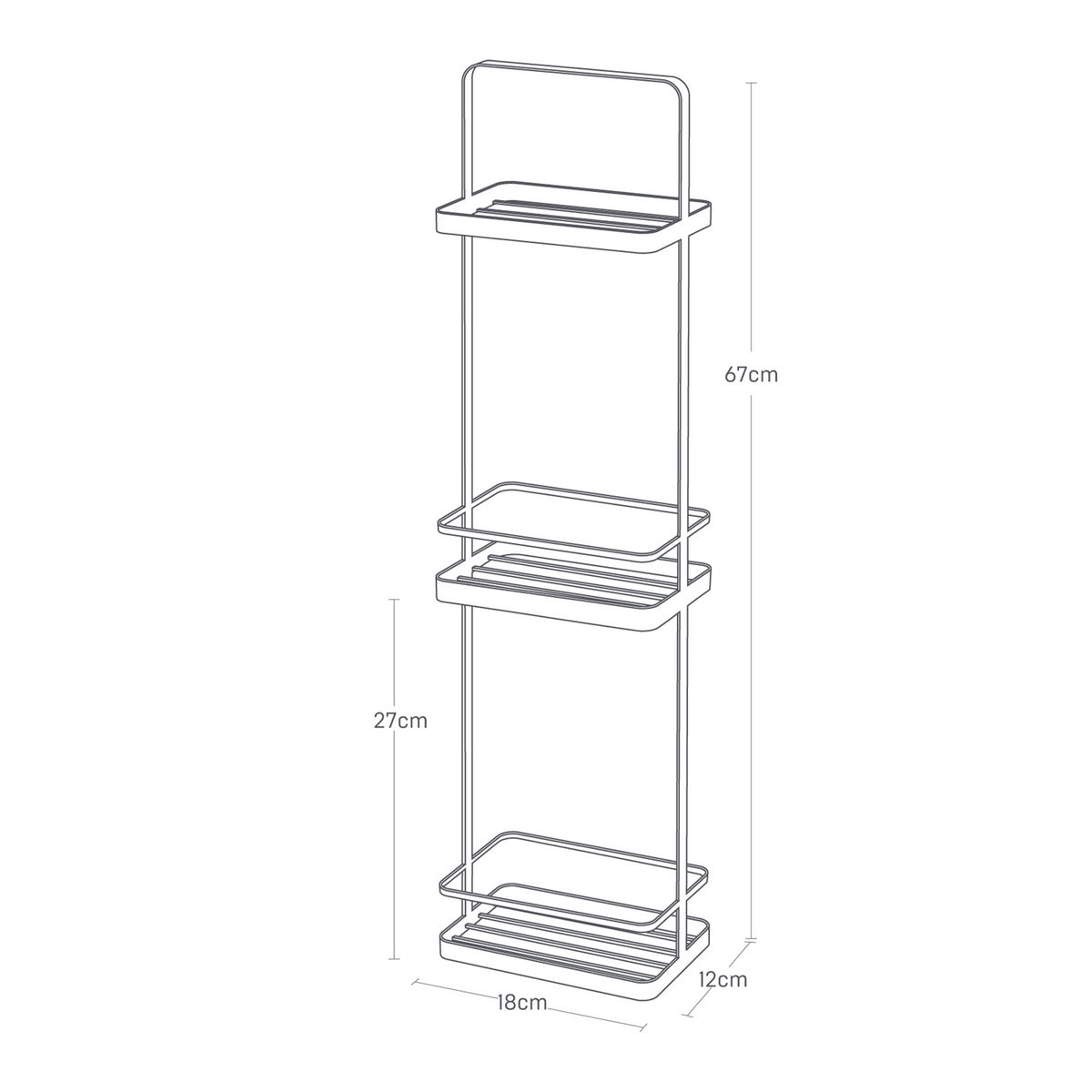 3-Tier Shelf - Tower - White