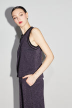 The Marika Top in Léo Mauve Knit
