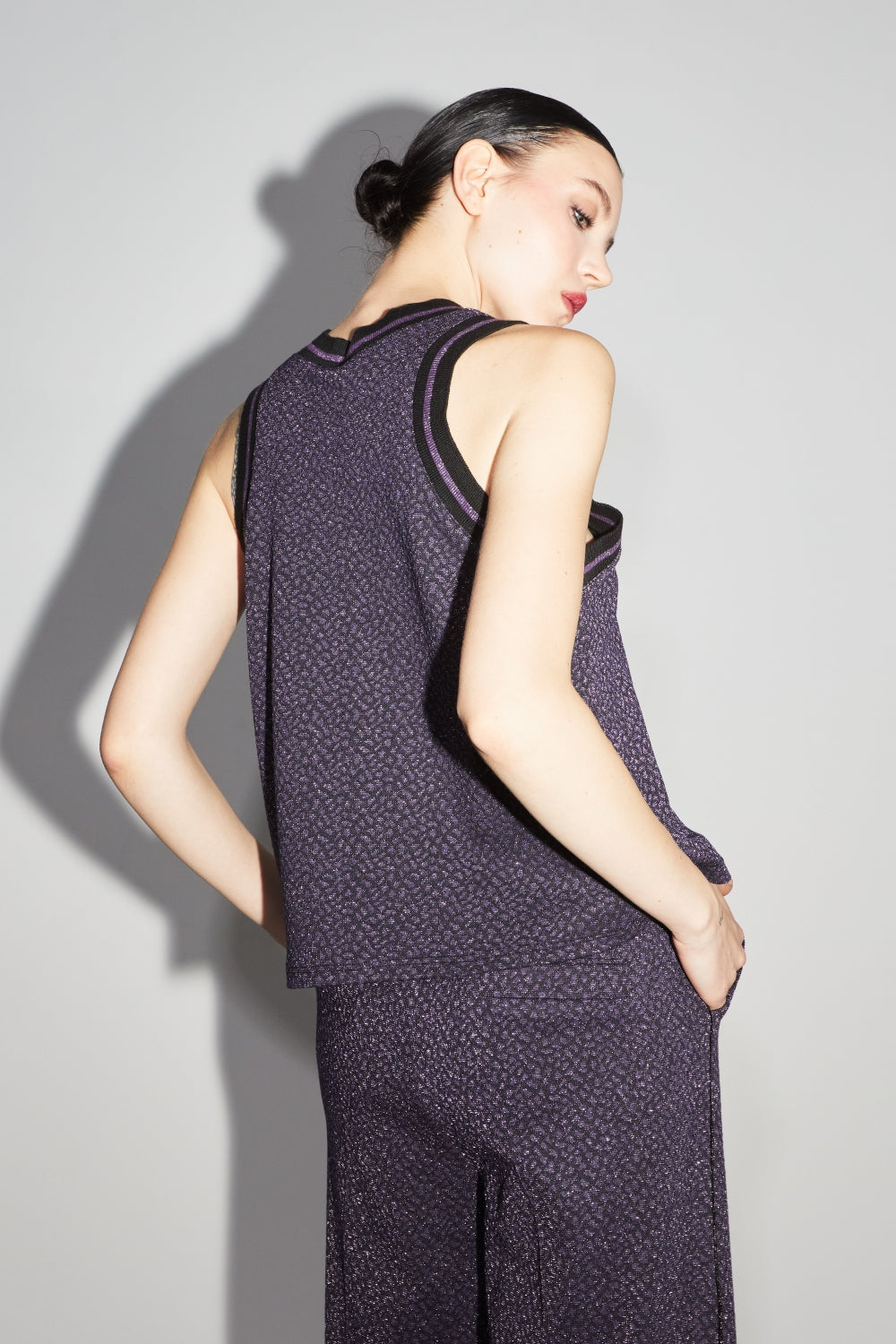 The Marika Top in Léo Mauve Knit
