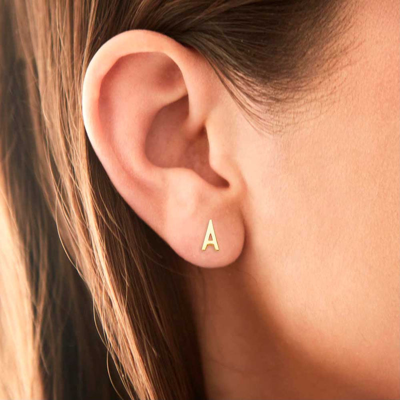 Boucle D'Oreille - Archetypes A-Z - 1 Pièce - Plaqué Or - Plusieurs Choix Disponibles